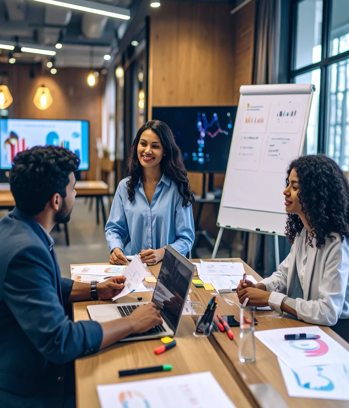 A group of people working together