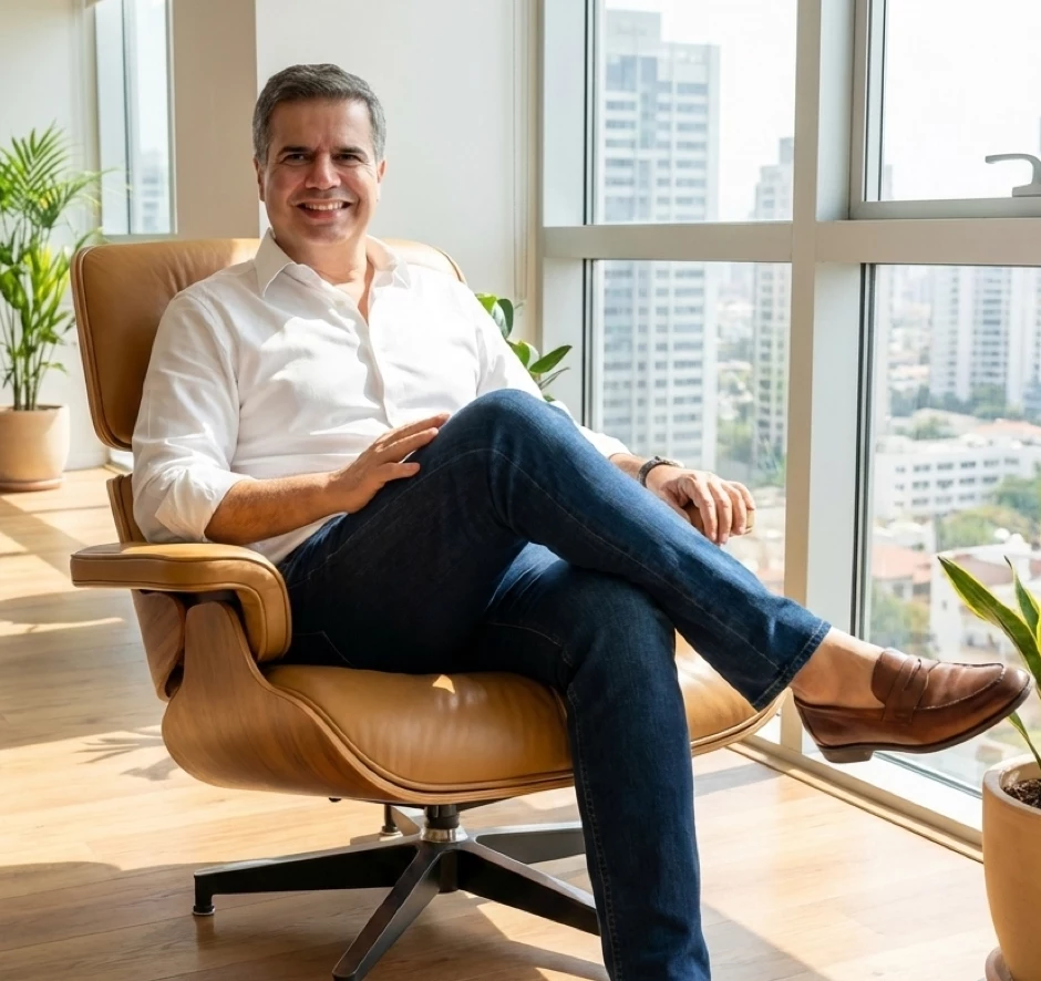 Panos Konstantinidis in his office